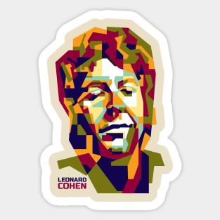 Abstract L Cohen in WPAP Sticker